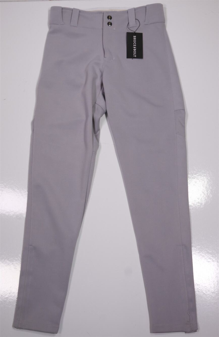 Bruce Bolt Gray Baseball Pants No Piping YXL Youth XL NWT